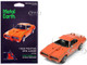 Model Kit 1969 Pontiac GTO Judge Orange with Black Stripes Moderate Difficulty Steel Model Metal Earth ME1027