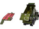 Western Star 49X Truck with Ox Bodies Dump & Beaver Tail Trailer Green Metallic 1/64 Diecast Model DCP/First Gear 60-1883