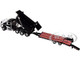 Western Star 49X Truck with Ox Bodies Dump & Beaver Tail Trailer Black with White Graphics 1/64 Diecast Model DCP/First Gear 60-1885