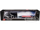 Western Star 49X Truck with Ox Bodies Dump & Beaver Tail Trailer Black with White Graphics 1/64 Diecast Model DCP/First Gear 60-1885