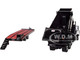 Western Star 49X Truck with Ox Bodies Dump & Beaver Tail Trailer Black with White Graphics 1/64 Diecast Model DCP/First Gear 60-1885