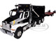 Western Star 49X Truck with Ox Bodies Dump & Beaver Tail Trailer Black with White Graphics 1/64 Diecast Model DCP/First Gear 60-1885