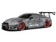 2020 Nissan GT R R35 RHD Right Hand Drive with Liberty Walk 2 0 Body Kit Dark Silver Catalogue Design 1/18 Diecast Model Car Solido S1805810