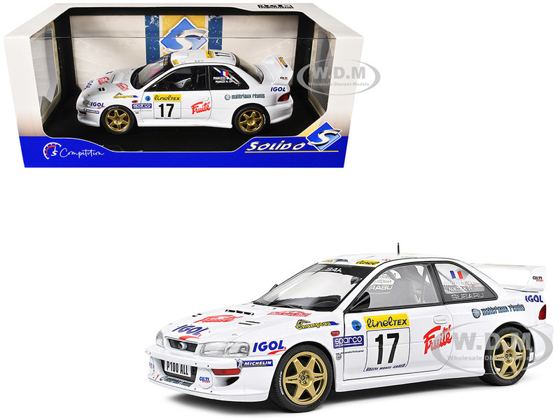 Subaru Impreza S5 WRC99 22B #17 Gilles Panizzi Herve Panizzi Monte Carlo Rally 1999 Competition Series 1/18 Diecast Model Car Solido S1807407