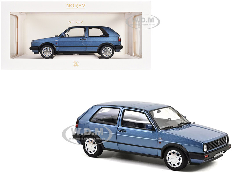 1988 Volkswagen Golf 10 Million Star Blue Metallic 1/18 Diecast Model Car Norev 188562