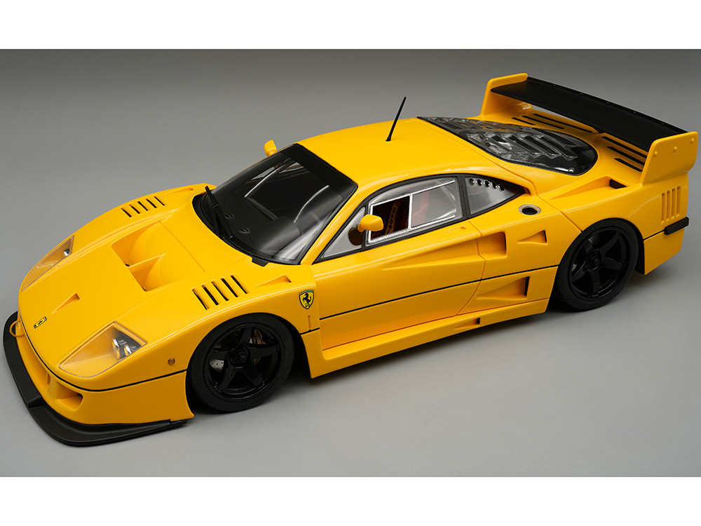 Ferrari F40 LM Modena Yellow with Black 5 Spoke Rims 