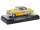 1954 Chevrolet Bel Air Lowriders Yellow Metallic with Stripes and Silver Stripes Top and White Interior Limited Edition to 3300 pieces Worldwide 1/64 Diecast Model Car M2 Machines 31500-MJS78