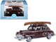 1946 DeSoto Suburban with Roof Rack and Canoe Royal Maroon 1/87 (HO) Scale Diecast Model Car Oxford Diecast 87DS46007