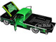 1976 GMC Sierra Grande 15 Pickup Truck Quaker State Black with Green Top Graphics and Interior Limited Edition to 6650 pieces Worldwide 1/24 Diecast Model Car M2 Machines 40300-127A