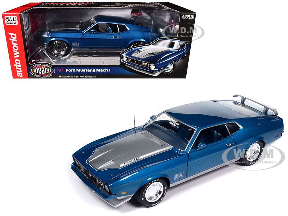 1971 Mustang Mach 1 ミニカー 1:18スケール 1971 Ford Mustang Mach 1 Hardtop, Bright Red - Auto World