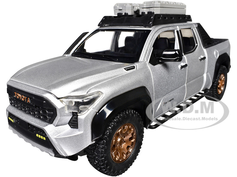 2024 Toyota Tacoma Trailhunter Edition Pickup Truck Silver Metallic 1/24 Diecast Model Car H08777-SIL
