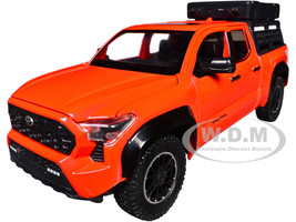 2024 Toyota Tacoma TRD Off-Road Edition Pickup Truck Octane Orange Bed Camper 1/24 Diecast Model Car