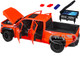 2024 Toyota Tacoma TRD Off-Road Edition Pickup Truck Octane Orange Bed Camper 1/24 Diecast Model Car