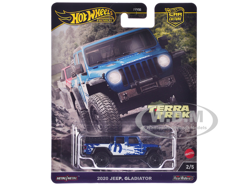 2020 Jeep Gladiator Pickup Truck Blue Metallic MOPAR Terra Trek Series Diecast Model Car Hot Wheels HRV91