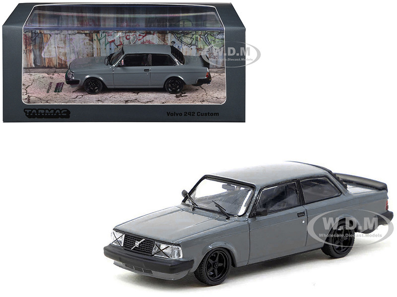 Volvo 242 Custom Gray Road64 Series 1/64 Diecast Model Car Tarmac Works T64R-050-GRY