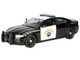 2023 Dodge Charger Pursuit Police Car California Highway Patrol Black White Law Enforcement and Public Service Series 1/24 Diecast Model Car Motormax 76807