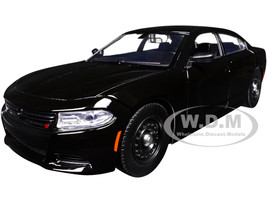2023 Dodge Charger Pursuit Police Car Black Custom Builder's Kit Law Enforcement Public Service Series 1/24 Diecast Model Car Motormax 76810BK