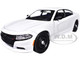 2023 Dodge Charger Pursuit Police Car White Custom Builder's Kit Law Enforcement Public Service Series 1/24 Diecast Model Car Motormax 76810W