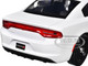 2023 Dodge Charger Pursuit Police Car White Custom Builder's Kit Law Enforcement Public Service Series 1/24 Diecast Model Car Motormax 76810W