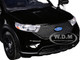 2022 Ford Police Interceptor Utility Black and White Builder s Kit with Flashing Light Bar and Front and Rear Lights and Sounds 1/24 Diecast Model Car Motormax 79541BW
