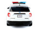 2022 Ford Police Interceptor Utility Plain White Builder s Kit with Flashing Light Bar and Front and Rear Lights and Sounds 1/24 Diecast Model Car Motormax 79541W
