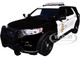 2022 Ford Police Interceptor Utility Black and White Los Angeles Police Department LAPD with Flashing Light Bar and Front and Rear Lights and Sounds 1/24 Diecast Model Car Motormax 79548