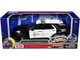 2022 Ford Police Interceptor Utility Black and White Los Angeles Police Department LAPD with Flashing Light Bar and Front and Rear Lights and Sounds 1/24 Diecast Model Car Motormax 79548