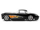 1957 Chevrolet Corvette Black with Flame Graphics and White Interior Bigtime Muscle Series 1/24 Diecast Model Car Jada JA36300
