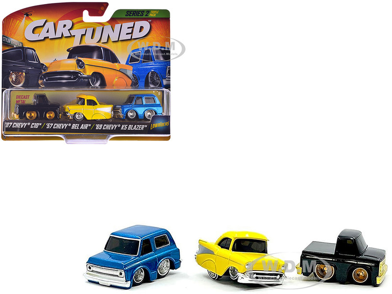 Lowriders Series 2 Chevrolet Triple Pack Set of 3 Cars Diecast Model Cars CarTuned 592549