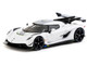 Koenigsegg Jesko Attack White Metallic with Tarmac Cards Global64 Series 1/64 Diecast Model Tarmac Works T64G-TL052-WH