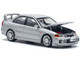 Mitsubishi Lancer Evolution IV RHD Right Hand Drive Steel Silver Metallic 1/64 Diecast Model Car Pop Race PR640140