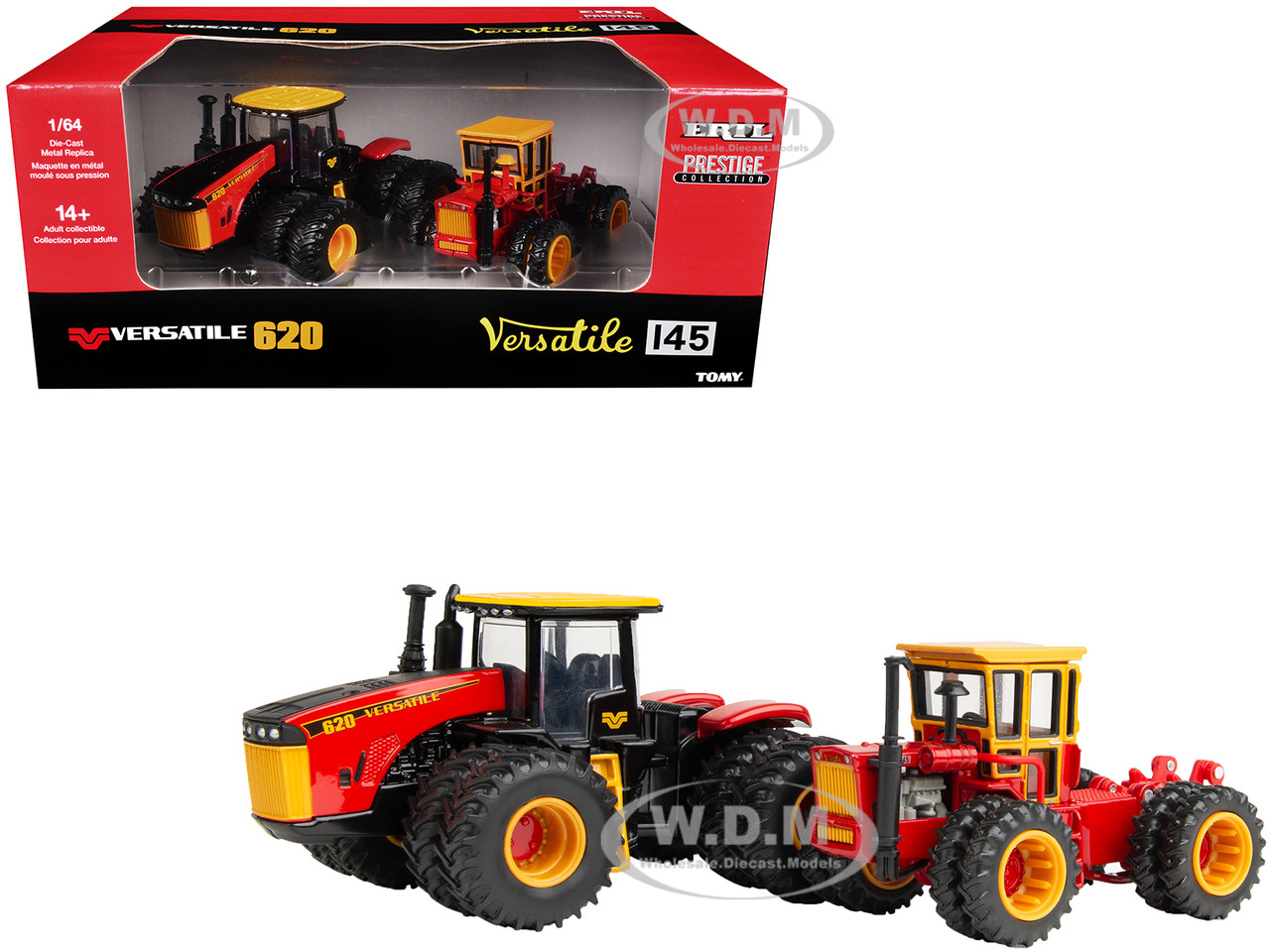 Versatile 620 Tractor Black and Red with Yellow Top and Versatile