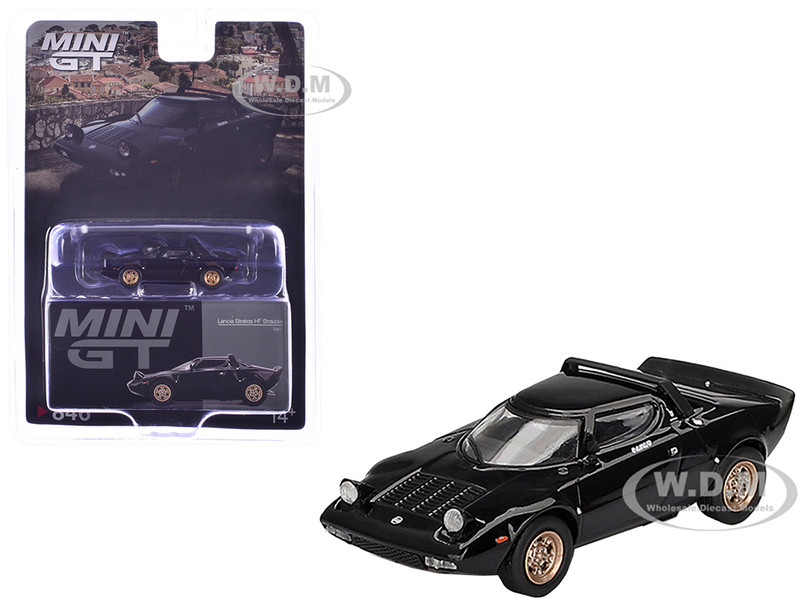 Lancia Stratos HF Stradale Nero Black Limited Edition 1/64 Diecast Model Car Mini GT MGT00846