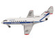 Yakovlev Yak 40 Commercial Aircraft Volga Dnepr Airlines RA 87842 White with Blue Stripes 1/200 Diecast Model Airplane Herpa HE573146