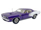 1971 Plymouth Barracuda Violet Metallic and White Limited Edition to 350 pieces Worldwide 1/18 Diecast Model Car ACME A1806135