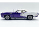 1971 Plymouth Barracuda Violet Metallic and White with White Vinyl Top Limited Edition to 300 pieces Worldwide 1/18 Diecast Model Car ACME A1806135VT