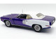 1971 Plymouth Barracuda Violet Metallic and White with White Vinyl Top Limited Edition to 300 pieces Worldwide 1/18 Diecast Model Car ACME A1806135VT