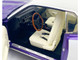 1971 Plymouth Barracuda Violet Metallic and White with White Vinyl Top Limited Edition to 300 pieces Worldwide 1/18 Diecast Model Car ACME A1806135VT
