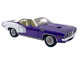 1971 Plymouth Barracuda Violet Metallic and White with White Vinyl Top Limited Edition to 300 pieces Worldwide 1/18 Diecast Model Car ACME A1806135VT
