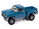 1981 Chevrolet Silverado Stepside Pickup Truck Blue Muscle Trucks Series 1/64 Diecast Model Car Auto World 64452-AWSP179A