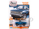 1981 Chevrolet Silverado Stepside Pickup Truck Blue Muscle Trucks Series 1/64 Diecast Model Car Auto World 64452-AWSP179A