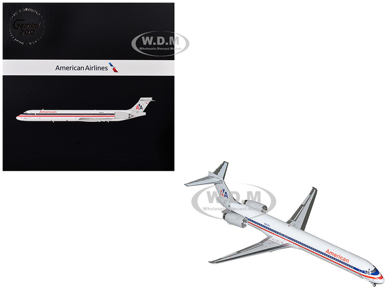 McDonnell Douglas MD 90 Commercial Aircraft American Airlines N904RA White with Red and Blue Stripes Gemini 200 Series 1/200 Diecast Model Airplane GeminiJets G2AAL1329