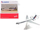 Ilyushin IL 62M Commercial Aircraft Cubana de Aviacion T1280 White with Blue and Red Tail 1/200 Diecast Model Airplane Herpa HE573405