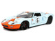 2005 Ford GT #6 Gulf Oil Light Blue with Orange Stripes Hyper Spec Series 1/24 Diecast Model Car Jada 36373