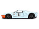 2005 Ford GT #6 Gulf Oil Light Blue with Orange Stripes Hyper Spec Series 1/24 Diecast Model Car Jada 36373