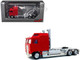 Kenworth K100 with 5 Bar Grill and XXL Chassis Red 1/87 (HO) Plastic Model Car Promotex 035264R