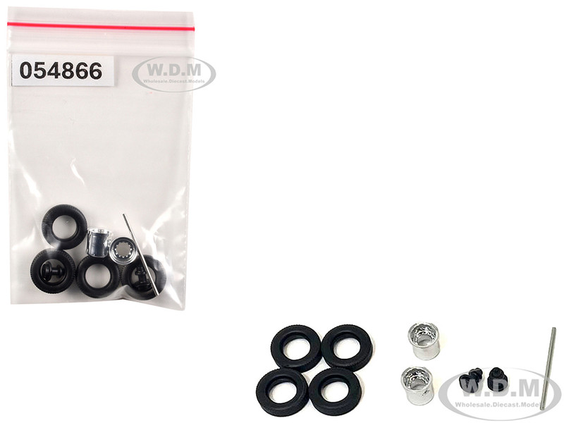 Rear Hypoid Wheelset Chrome 1/87 (HO) Plastic Model Promotex 054866BK
