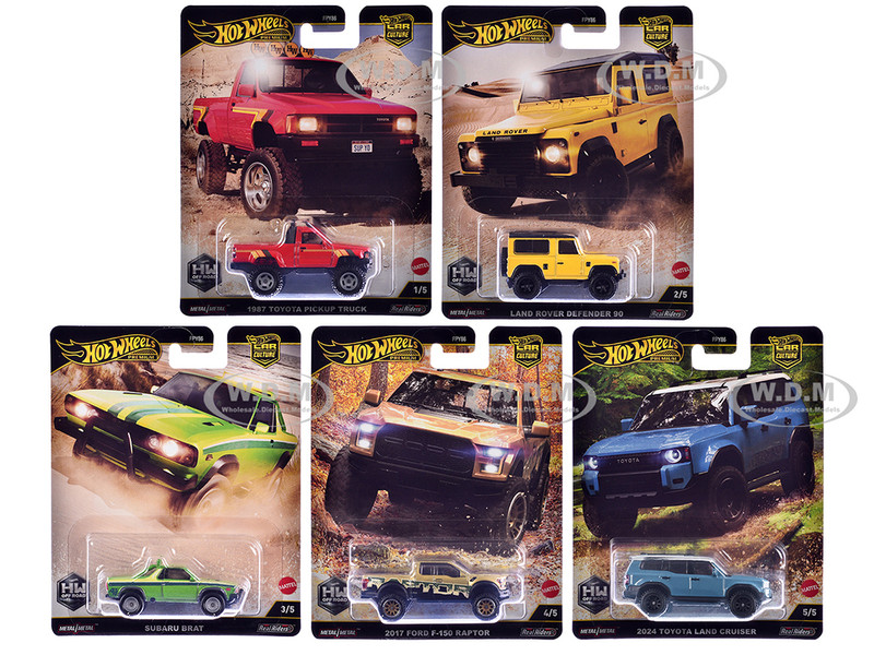 HW Off Road 5 piece Set Car Culture 2024 Series H Diecast Model Cars Hot Wheels FPY86-961H