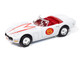 1967 Toyota 2000GT Mach 5 Tribute #5 White with Red Interior Speed Racer Pop Culture 2025 Release 1 1/64 Diecast Model Car Johnny Lightning JLPC016-JLSP412