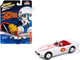 1967 Toyota 2000GT Mach 5 Tribute #5 White with Red Interior Speed Racer Pop Culture 2025 Release 1 1/64 Diecast Model Car Johnny Lightning JLPC016-JLSP412